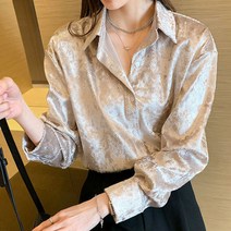 여성 블링 유니크 루즈핏 셔츠 블라우스 W249