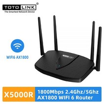 totolink 기가비트 무선 라우터 x5000r ax1800 무선 wifi 6 기술 코어 듀얼 밴드 신호 증폭기 집 전체 범위, EU 플러그, 상자 포함