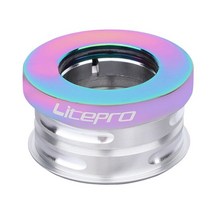 초경량 실드 베어링 보울 그룹 스트레이트 튜브 포크 44mm 헤드셋 접이식 자전거용 사이클링 부품, 전기도금 색깔, 1개