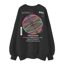 쭈리 오버핏 맨투맨 아메리칸문