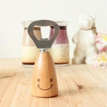 스마일 우드 오프너 병따개병따개 이쁜병따개 특이한병따개 예쁜병따개 식당소품, 본상품