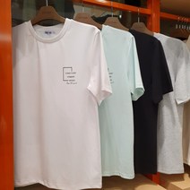 리트머스 여름 공용@세미 오버핏 등판 사각 레터링 반팔 티셔츠 M444