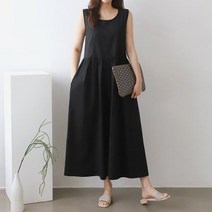 불꽃여자 린넨 민소매 와이드 나시 맥시점프슈트 (4color)