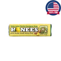 허니스 코프 드롭 허니레몬 멘톨 유칼립투스 꿀캔디 커프드롭스 사탕 9개입 1개 45g, 9개, 9개