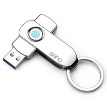 [해외] BANQ F16 64GB 128GB 고속 인식 지문 암호화 된 하이테크 펜 드라이브 보안 메모리 USB 3.0 플래시 드라이브 256G, 64GB 은