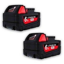 밀워키배터리 호환용 BATTOOL 60Ah/90Ah 밀워키 M18 배터리 48-11-1815 2604-22 2708-22 전원 도구, 03 2 Pack 6.0Ah_01 18 볼트