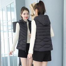패딩 조끼 경량 반팔 뽀글이 크롭 유니클로경량 유니클로 허리스트링 발열 숏 여성 77