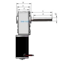 웜기어 감속기 모터 높은 토크 DC 12V 24 볼트 전기 웜 기어 모터, 05 80rpm_02 24V