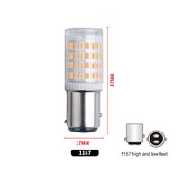 헤드라이트 슈퍼 브라이트 3014 80smd 방향 지시등 1156 BA15S P21W 1157 BAY15D P21/5W LED 전구 자동차 스타일링 Canbus 자동 브레이크 램프, [02] 1157 BAY15D, [01] 6500k, [02] yellow(2pcs)