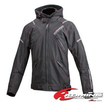 코미네 오토바이 방한 자켓 겨울 바이크 라이딩 점퍼 후드 이너내피 JK-596 BLACK-RED, BLACK-RED-XS