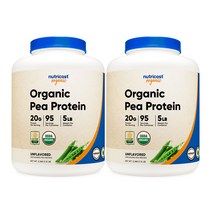 오가닉 완두콩 프로틴 5lb 무맛 2병, 단품, 2개