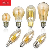 코스모스전기 롱LED 에디슨램프 전구 일반형 캔들 G45 인지구 A60 T45 대추구 ST64, 4번 에디슨 T45(대추구)4W