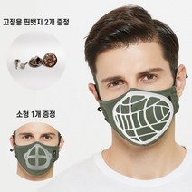 산소공간 숨쉬기 편한 마스크 가드(3p한국산)+(핀뱃지6개)+(중국산가드소형*10개)*1, 1개입*3개