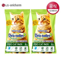 LG유니참 감자&사막화 Zero 고양이패드 4매 x 2팩, 단품