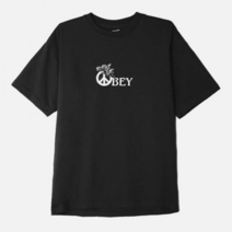 오베이 (166913039) 피스 앤젤 헤비웨이트 박스 반팔티 BLACK