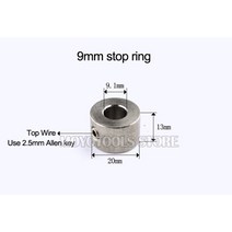 튼튼한 드릴 부싱 슬리브 스톱 칼라 링 스텝 YOMO 목공 포켓 홀 지그 전동 공구 액세서리, [02] 9mm step drill, 1개