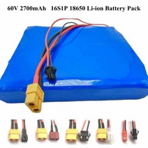 잘나가는60V 2700mAh 16S 18650 리튬 이온 배터리 팩 전기 스케이트 보드 스쿠터 외발자전거에 사용되는, 한개옵션0, 한개옵션1