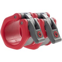 Lock-Jaw HEX 50mm / 2인치 올림픽 바벨 칼라 (블랙), Red