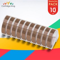 10PK Dymo 3D 엠보싱 테이프 Dymo 9mm 라벨 테이프 Motex 프린터와 호환 가능 Dymo 12965 E101 1540 1610 1, 28 10PK Wood