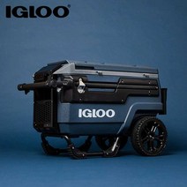 IGLOO Yikule 66L 트롤리 절연 상자 휴대용 바다 낚시 상자 야외 냉장고 초경량 낚시 상자 물고기 상자 얼음 양동이, 올터레인 70qt/66L (아일랜드 화이트) 재고 있음