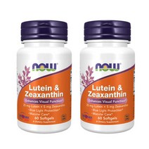 Now Foods - Lutein & Zeaxanthin 나우푸드 루테인 앤 제아잔틴 60소프트젤, 60정, 2개, 60정