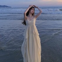 동남아원피스 해외여행여름옷 싼야 착용 및 사진 프랑스 해변 치마 여성 해변 휴가 슈퍼