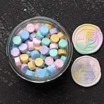 실링왁스 세트 인장 스탬프 30 빈티지 인감 믹스 컬러 비즈 마카롱 팔각형 봉투 결혼식 초대장 DIY 용품, 9.A09