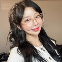VANANA2 여자남자 유니크 트렌디 반투명 뿔테 안경 4color