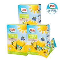 Dole 돌 과즙 100% 얼려먹는 주스 후룻팝 3box 3종 - 파인애플 주스 오렌지 망고주스, 파인애플 (62mlx8ea)x3