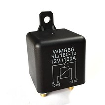 100A 200A 릴레이 대용량 보조배터리 연결, 100A_12v