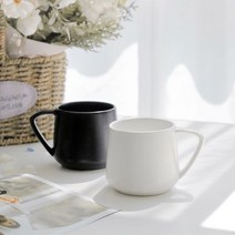 올리비아 무광 머그컵 400ml, 블랙, 1개