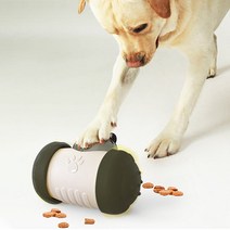 생활살림 오뚝이 사료통 강아지 고양이 노즈워크 셀프 간식볼 블랙