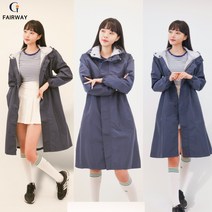 fairway 여성 남성 골프 우비 비옷 레인코트 바람막이 남녀공용, 네이비, M, 1개