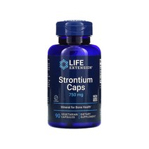 Life Extension Strontium 라이프 익스텐션 스트론튬 캡스 750mg 90베지캡슐 2팩, 기본, 1개