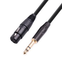 6.35 1/4 인치 trs to xlr 케이블 1/4 6.35mm 샷건 및 응축기 마이크 용 밸런스 밸런스, 3m