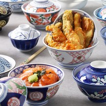 일본식 뚜껑있는 돈부리 텐동 그릇 일본 밥그릇 덮밥 규동 공기, 15-일본 하가타 돈부리