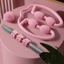 마사지롤러 종아리마사지 3종세트 안마기추천 종아리근육 미니안마기 부모님선물 종아리얇아지는 종아리혈액순환, 상품선택, 핑크퍼플-3종세트