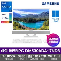 삼성 올인원PC DM530ADA-i7ND3 [WIN10+11세대i7-1165G7+RAM32GB+삼성NVMeSSD1TB+HDD1TB+23.8형FHD]가성비총알발송