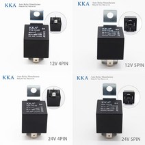 자동차 컨버터 인버터 퓨즈 포함 릴레이 모터 보트 12V 24V 4 핀 5 40A 80A, 2.40A Relay - 12V 5Pin, 1개