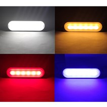 피트인 화물차 12v 24v LED 면발광 미니 차폭등 싸이키 4구 6구, 6구(레드)