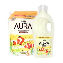 샤프란 AURA 미드나잇골드 (용기1L + 리필1.7L), 1set