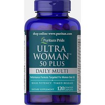 비타민 Puritans Pride Ultra Woman 50 Plus 멀티비타민 Caplets Zinc 120 Count White, 본문참고, 본문참고