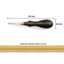 가죽 도구 그루버 스카이빙 트렌칭 장치 수공예 작업 지갑 주름 접이식 라인, Size 2