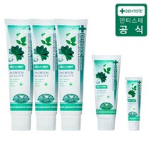 덴티스테 플러스화이트 브리즈민트 치약 5종 160gX3 60gX1 20gX1, 4세트