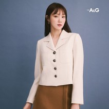 [2만원 인하] 더엣지 23SS 스프링 울 트윌 크롭자켓