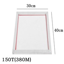 공구 A3 스크린 인쇄 알루미늄 프레임 30x40cm 흰색 43T-150T 실크 폴리에스테르 메쉬 고정밀 회로 기판 용, 150T 380M, 6 프레임
