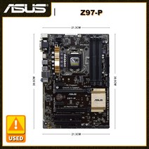 ASUS Z97-P 데스크탑 마더 보드 Lga 1150 Atx 지원 Ddr3 오버클럭 3200MHz 인텔 Z97 PCI - E 3.0 SATA RAID, [01] 마더 보드
