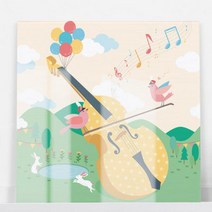 꾸밈 cm739-아크릴액자악기와동물 액자, 1.악기와동물_높은음자리표