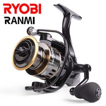 RYOBI RANMI HE 스피닝 릴 소금물 또는 민물 낚시 릴 초경량 금속 프레임 부드럽고 질긴 500-7000 낚시 릴, EVA Grip, 3000
