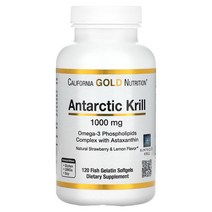 캘리포니아골드뉴트리션 크릴오일 아스타잔틴 함유 오메가3 복합체 1 000 mg 120정, 500mg